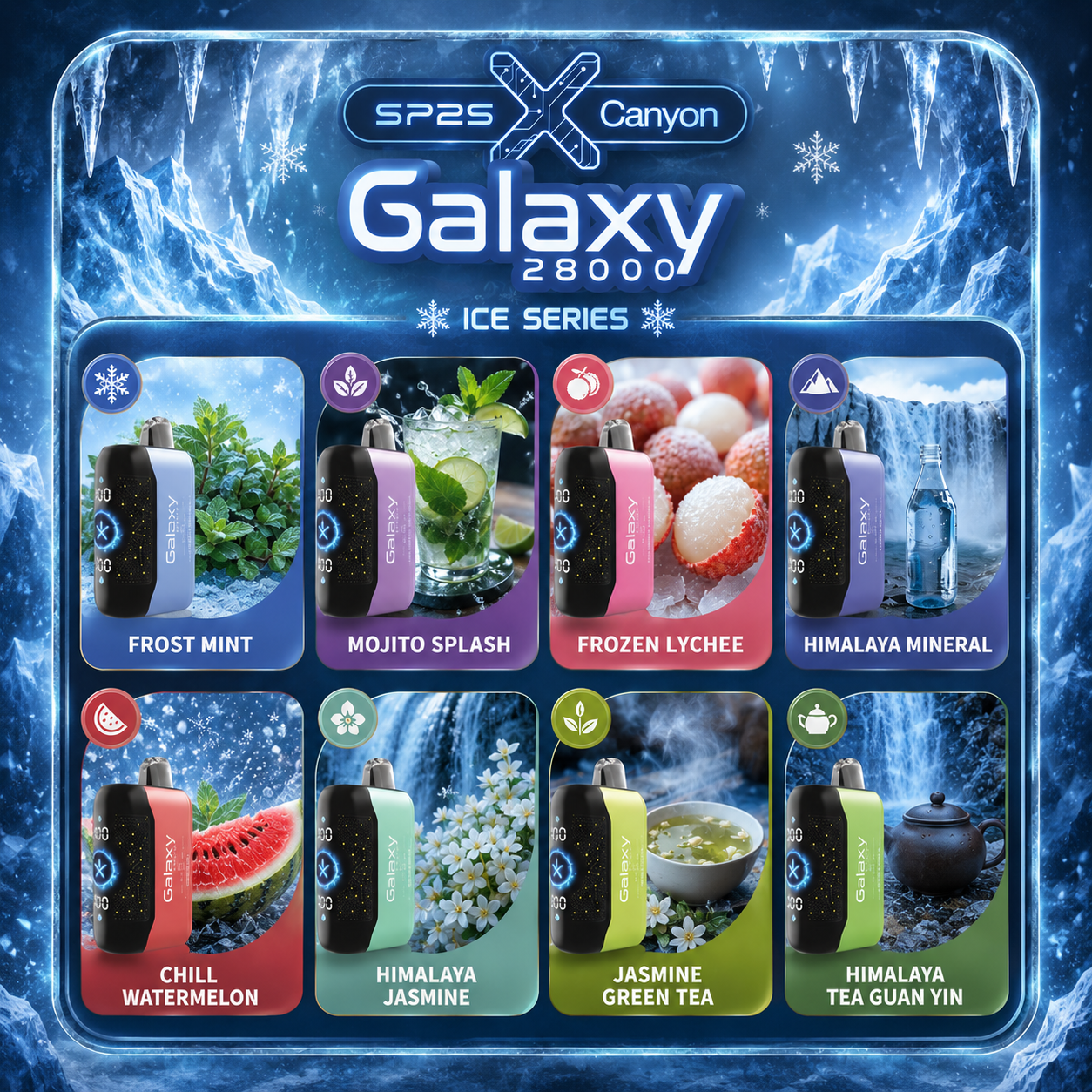 28k full 1 SP2S Galaxy 28000 Puffs Disposable