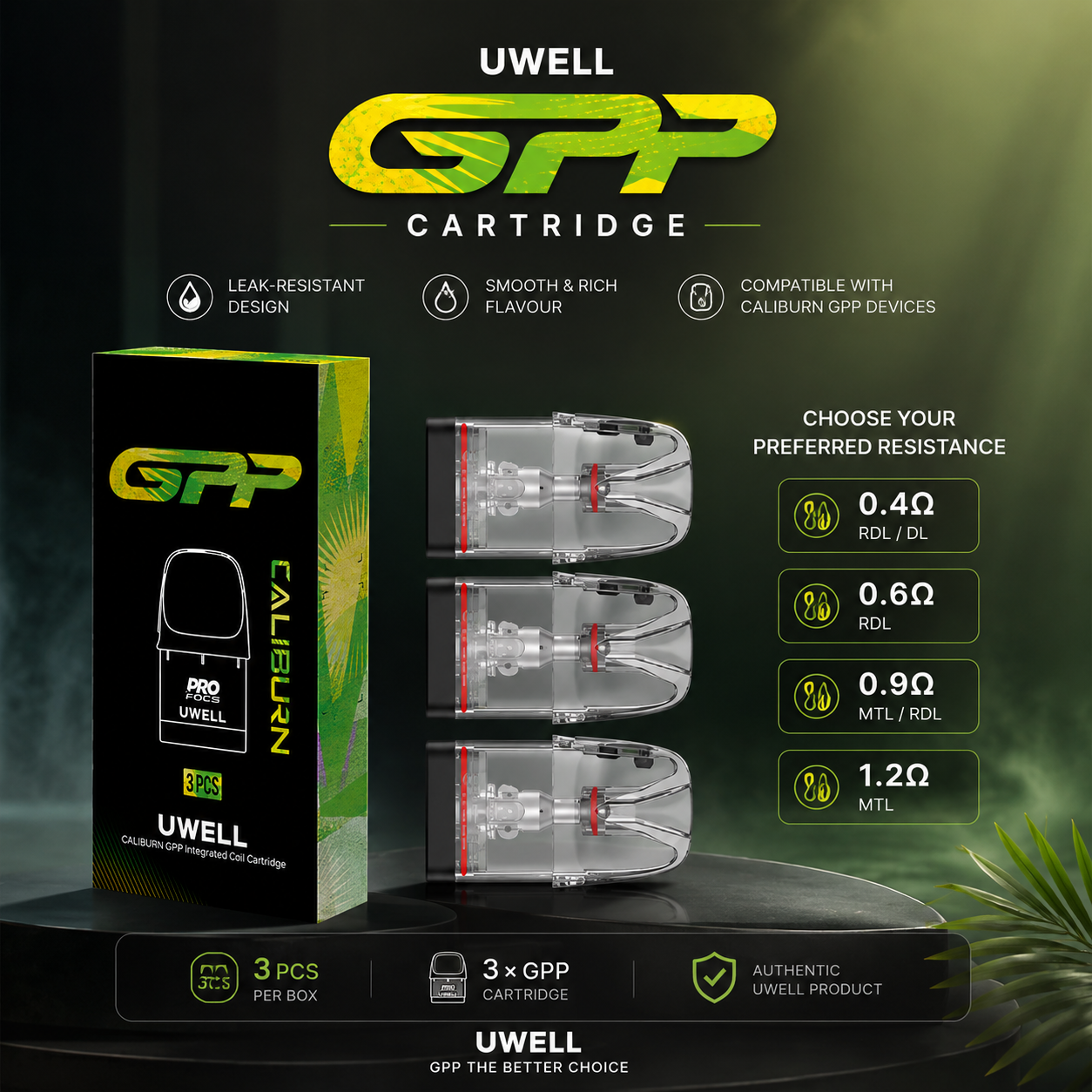 CART FULL Cartridge UWELL Caliburn Gpp Pod