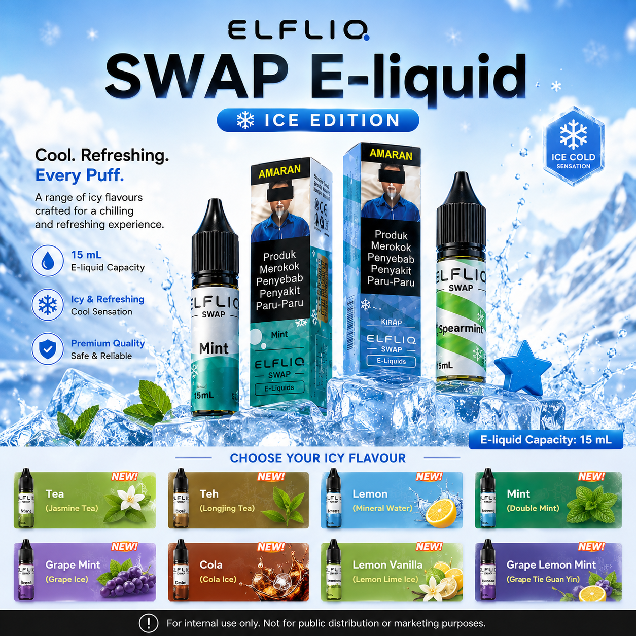 ELFLIQ ICE Salt ELFLIQ Swap Ice E-Liquid (15ml)