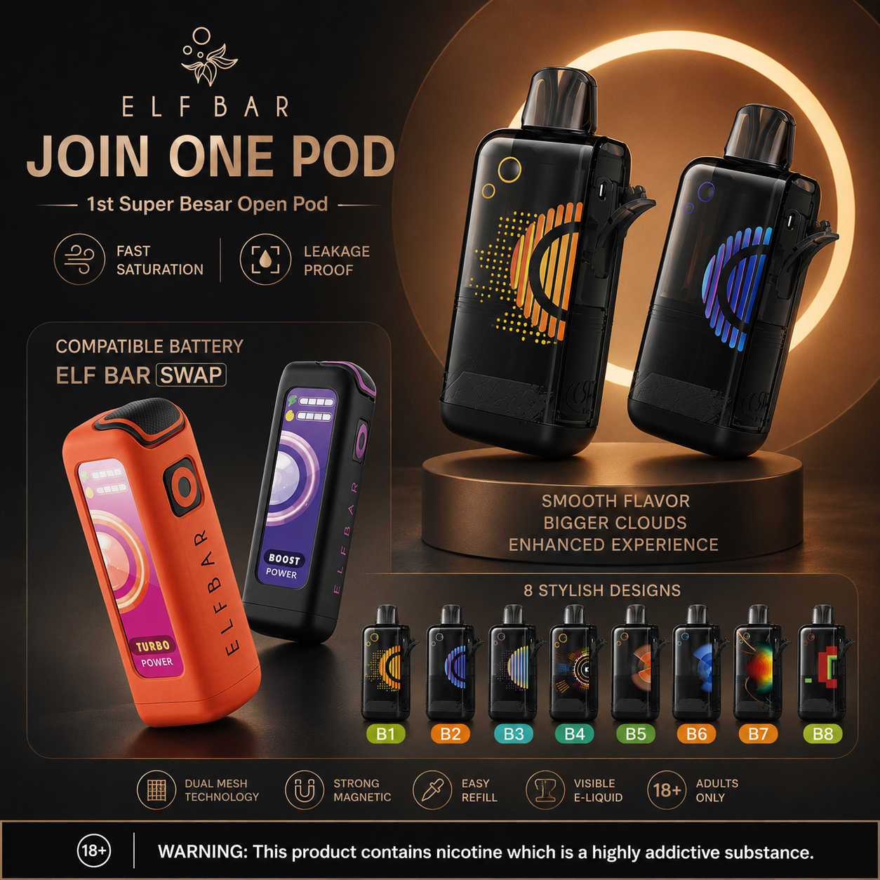 FULL SET ELFBAR Swap Join One Pod System