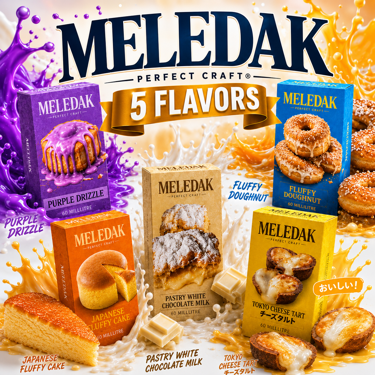 MELEDAK FULL1 Freebase RASCAL MELEDAK Dessert Series (60ml)