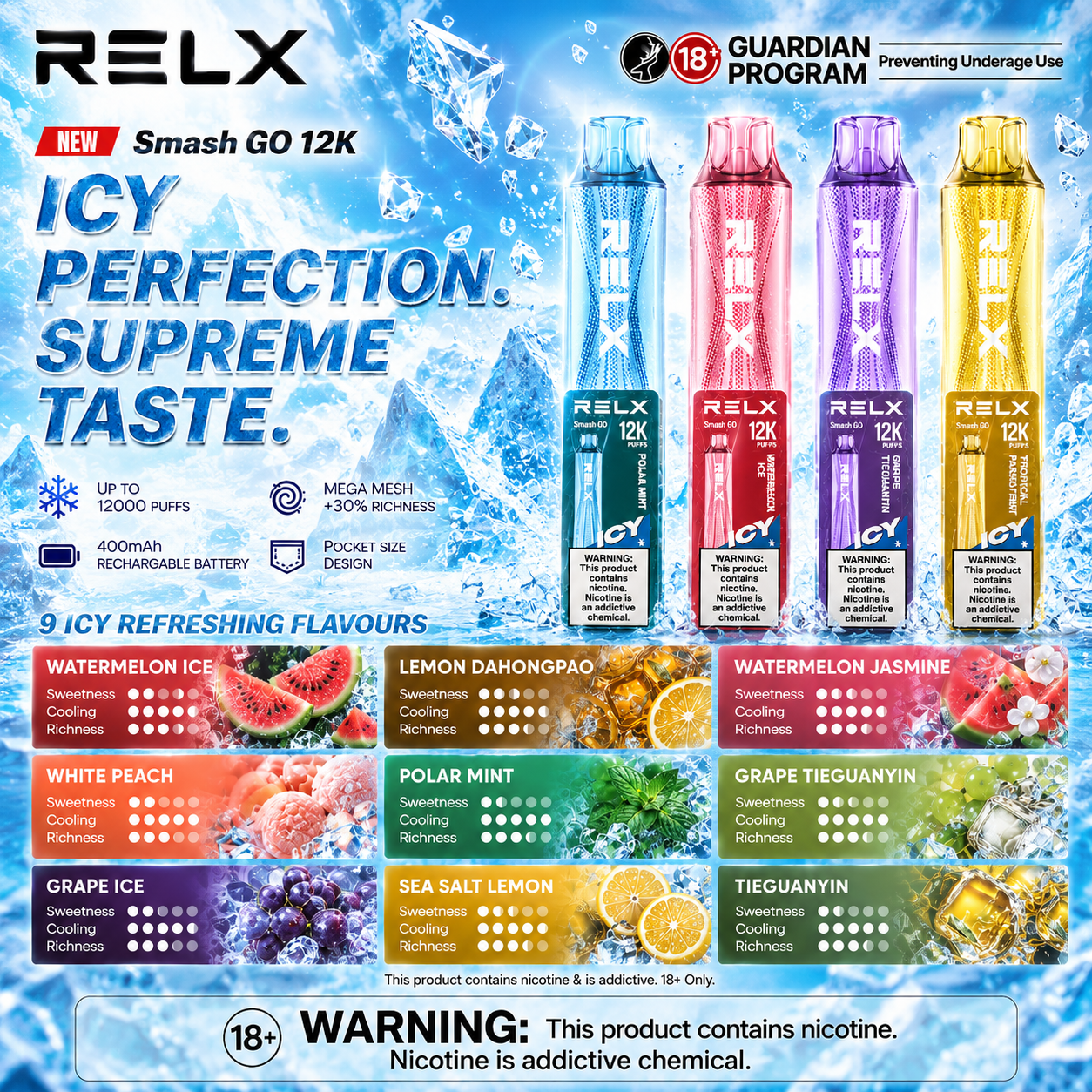 SMASH GO 12K RELX Smash Go 12000 Puffs Disposable