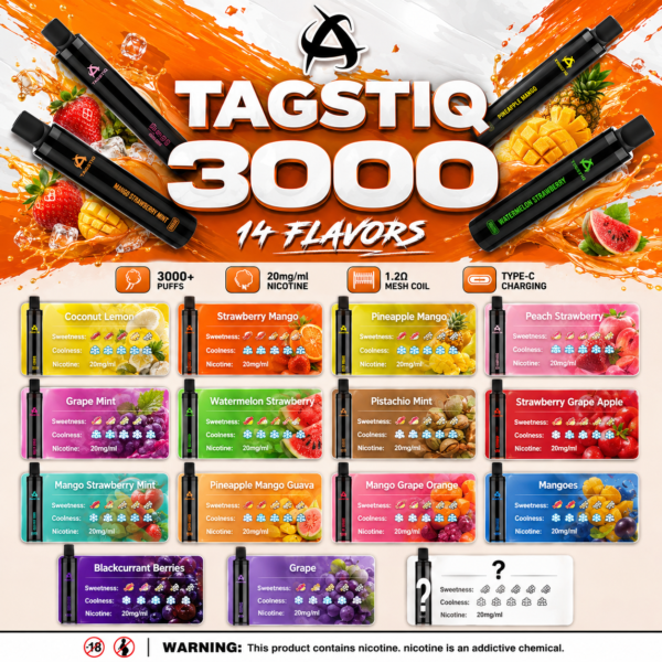 TagStiq 3000 Puffs Disposable