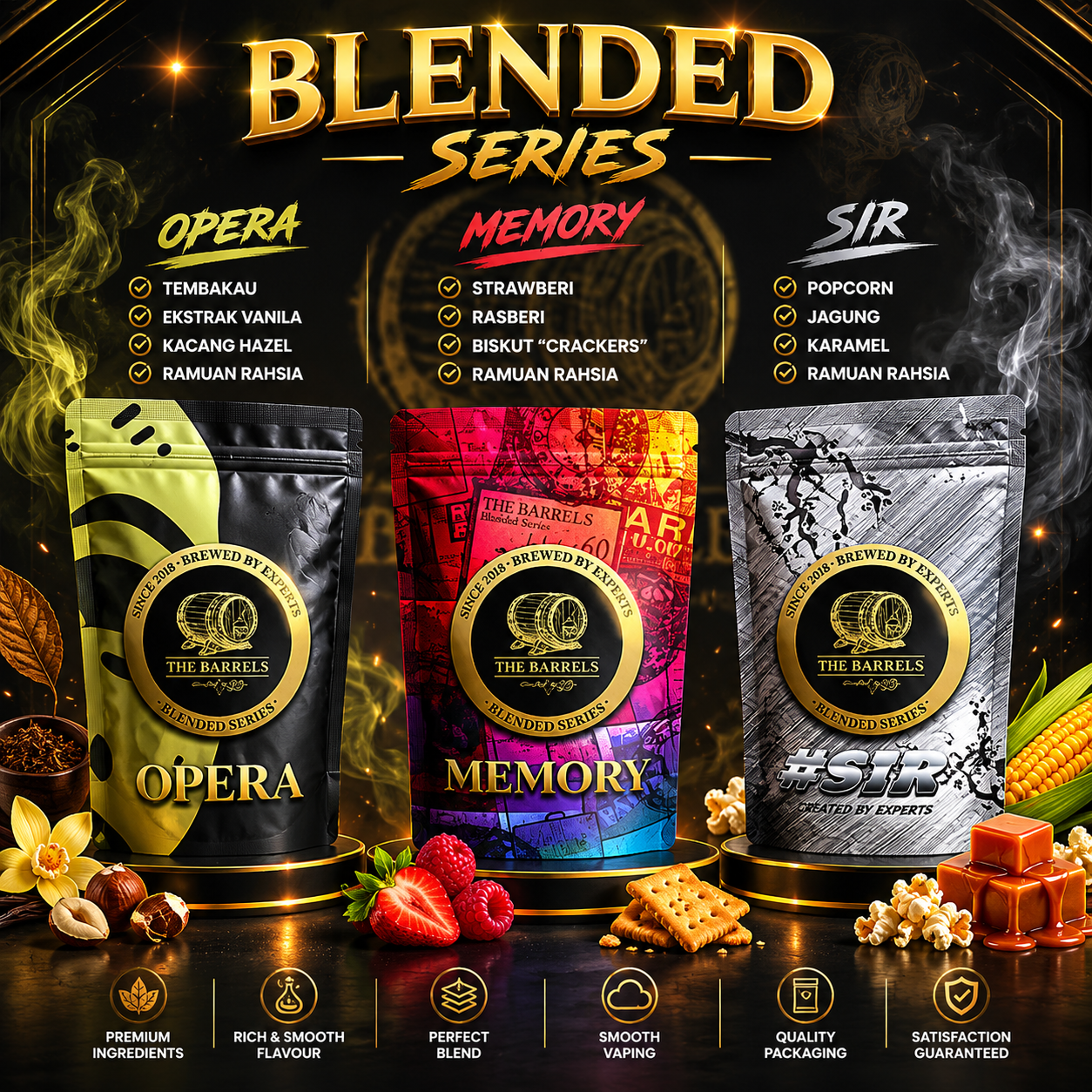 THE BARREL BLEND Freebase THE BARREL'S Blend Series (30ml)
