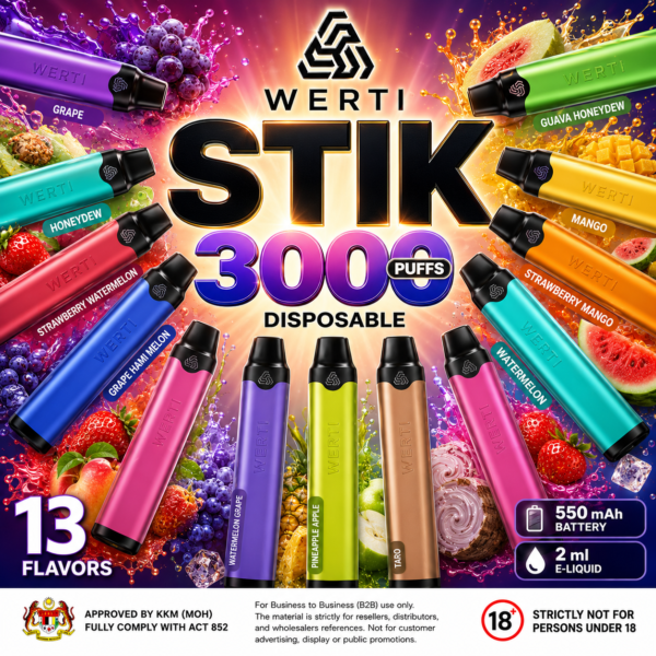 WERTI Stik 3000 Puffs Disposable
