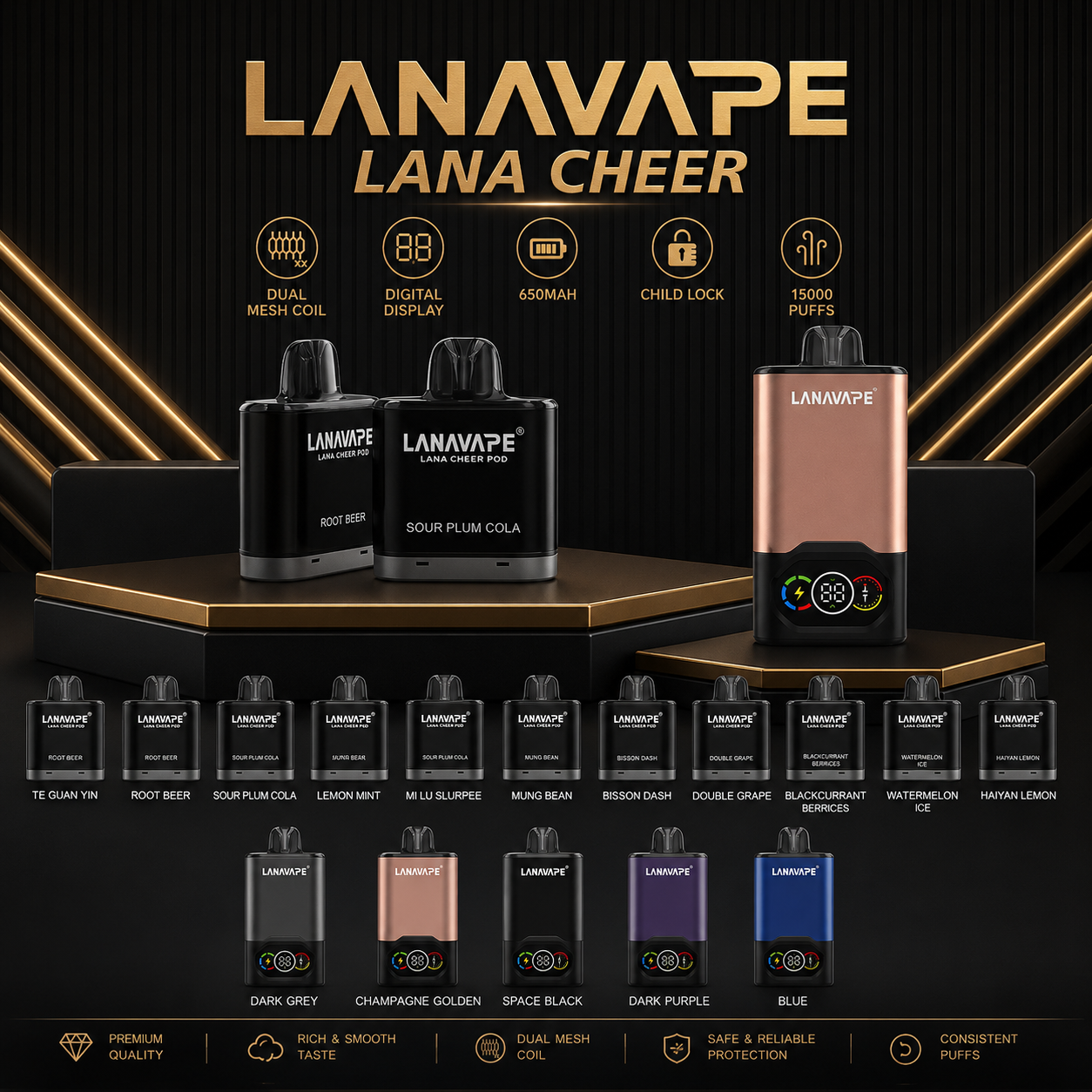 cheer 15k full LANA Cheer 15000 Puffs Starter Kit