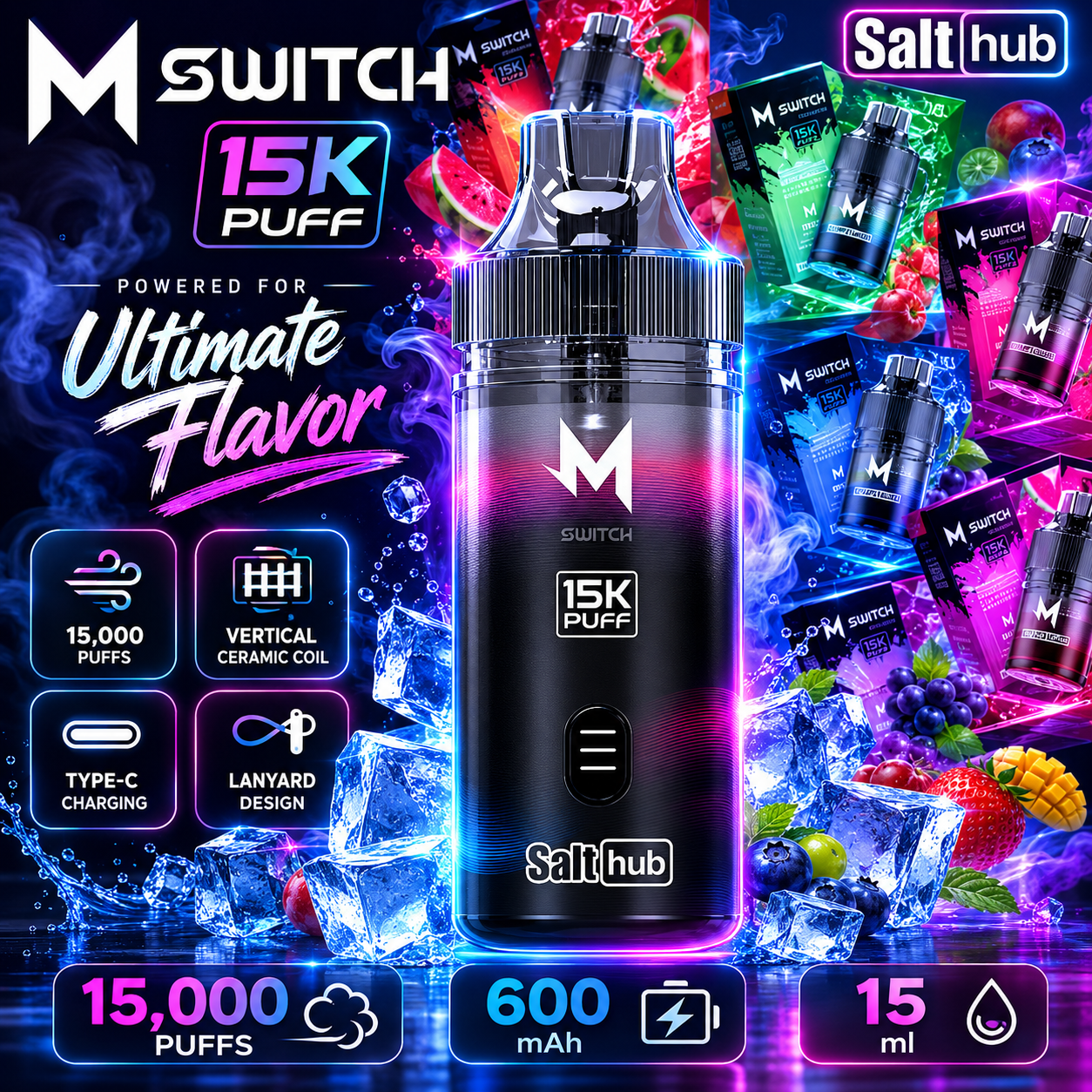 m switch 15k sk M SWITCH 15000 Puffs Starter Kit