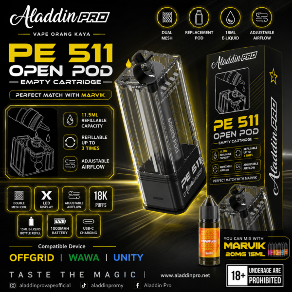 Cartridge Aladdin Pro PE 511 Empty