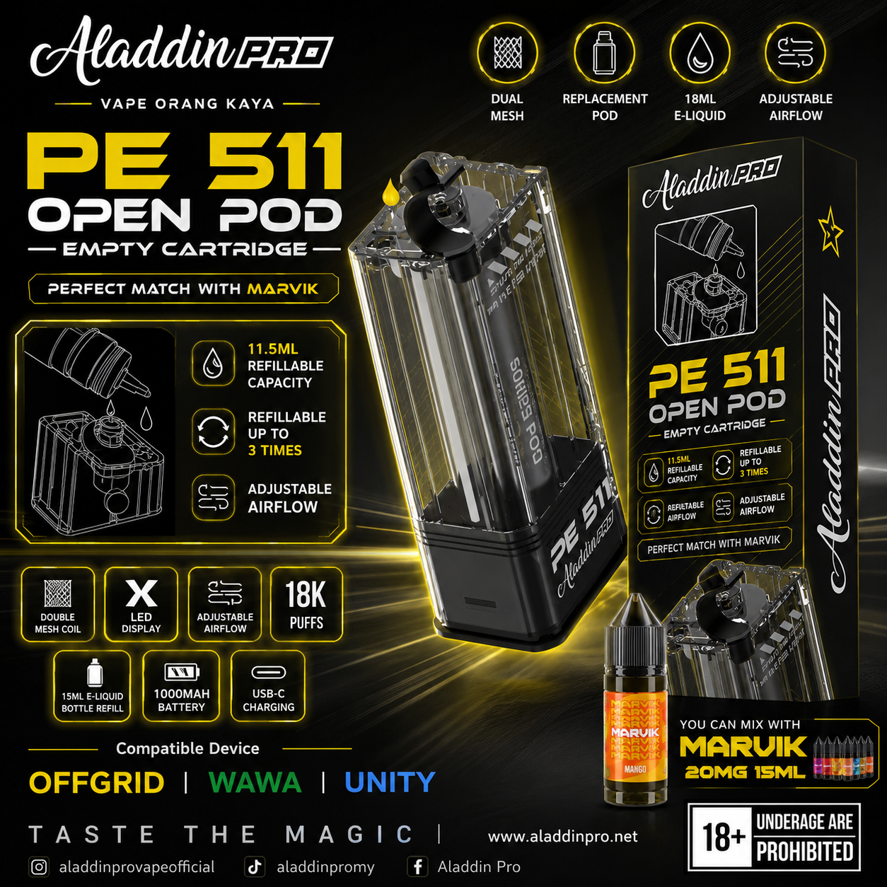 pe 511 empty Cartridge Aladdin Pro PE 511 Empty