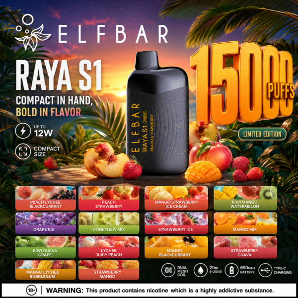 Elf Bar Raya S1 15000 Puffs Disposable