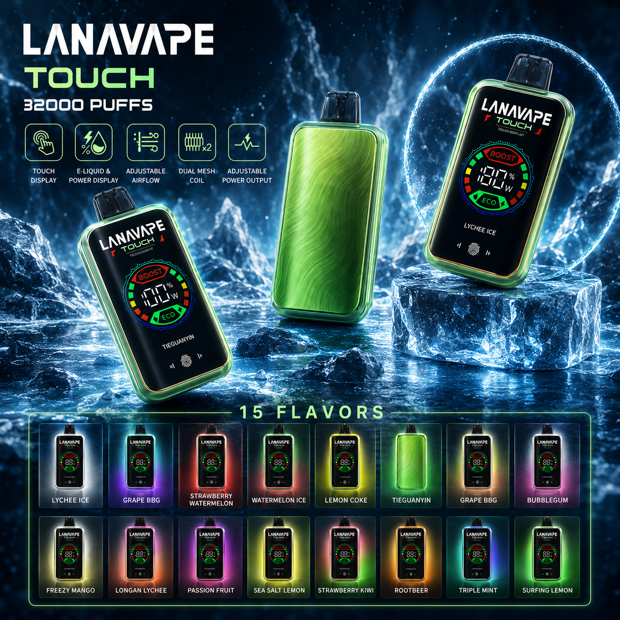 touch 32k full LANA Touch 32000 Puffs Disposable